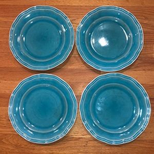 Nicole Miller Crackle Glaze Plates